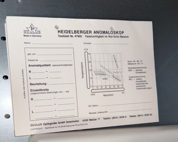 Oculus Anomaloskop Heidelberger 47900 – Bild 5